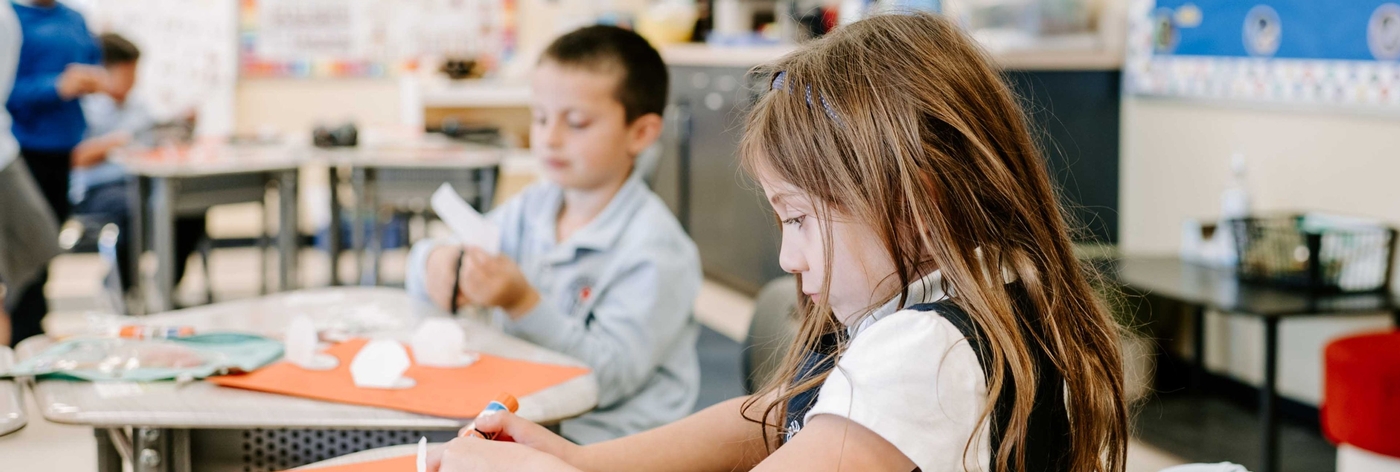 students working at their desks